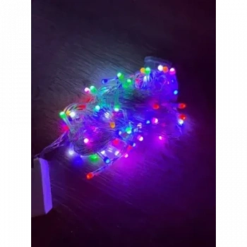 VipMarketim 10m 100 Led Damla Uçlu RGB Işık Şeffaf Kablo