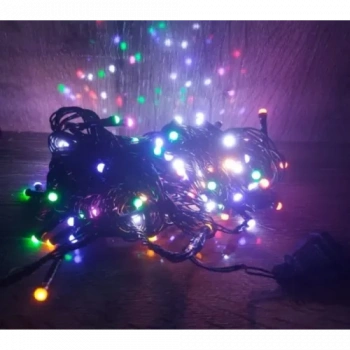 VipMarketim 10m 100 Led Damla Uçlu RGB Işık SİYAH Kablo