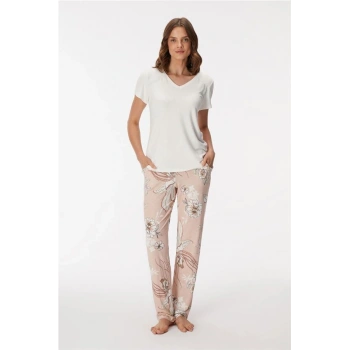 VipMarketim 11396 Kadın T-shirt Ve Pantolon Takım