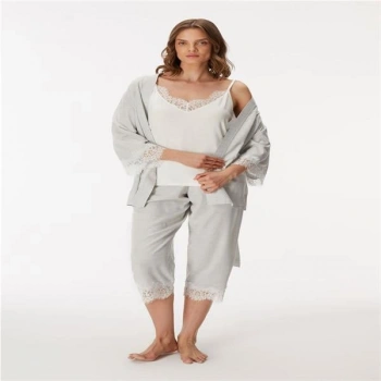 Vipmarketim Kadın Sabahlık, Atlet Ve Pantolon Takım (kod:11403)