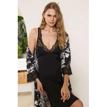 VipMarketim 11521 Kadın Sabahlık Ve Gecelik Takım