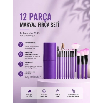 VipMarketim 12li Makyaj Fırça Seti Yumuşak Kıllı Profesyonel Kullanıma Uygun