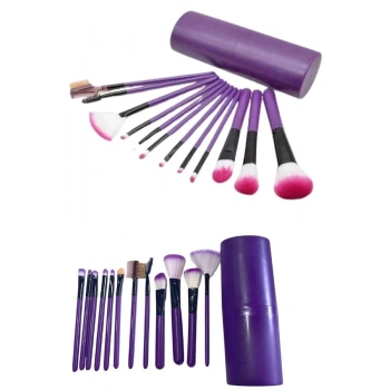 VipMarketim 12 Parça Profesyonel Makyaj Fırçası Far Fırçası Allık Fırçası Yumuşak Kıllı