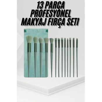 VipMarketim 13 Parça Taşınabilir Kılıflı Profesyonel Makyaj Fırça Seti Pudra Allık Fondöten Fırçası