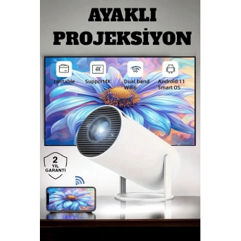 VipMarketim 130 İnç Geniş Ekran ve 4K Destekli Full HD Projeksiyon Cihazı