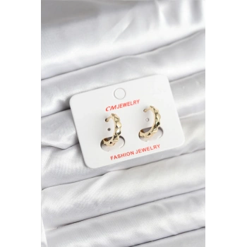 VipMarketim 14K Gold Renk Kaplama CM Kadın Küpe 5886