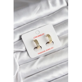 VipMarketim 14K Gold Renk Kaplama CM Kadın Küpe 5886
