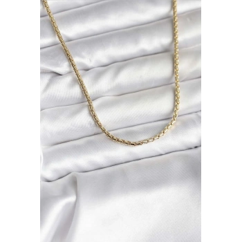 VipMarketim 14K Gold Renk Kaplama Zincir Model CM Kadın Kolye 5886