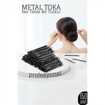 VipMarketim 150’li Siyah Metal Tel Toka Seti – Profesyonel Saç Şekillendirme İçin