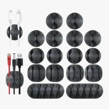 VipMarketim 16lı Çok Kanallı Yapışkanlı Kablo Sabitleyici Seti