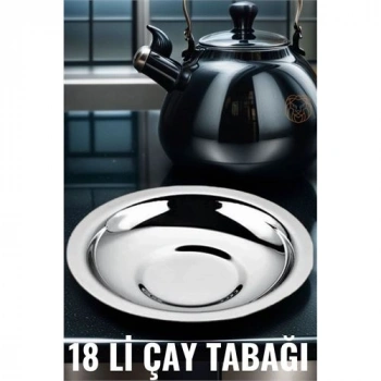 VipMarketim  18 li Metal Çay Tabağı Veneta Design Seti
