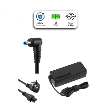 VipMarketim 19.5V 4.62A 4.5 * 3.0mm 90W HP İçin Laptop Adaptör