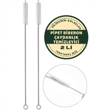 VipMarketim 2 Adet Pipet Emzik Çaydanlık Temizleyici Fırça