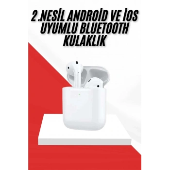 VipMarketim 2. Nesil Bluetooth Android ve İOS Uyumlu Kablosuz Kulaklık Çağrı Cevaplama