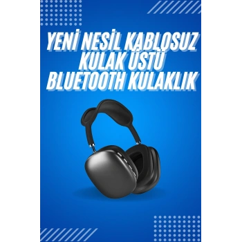 VipMarketim 2025 Model Kulak Üstü Kablosuz Bluetooth Kulaklık Gürültü Azalta Uzun Pil