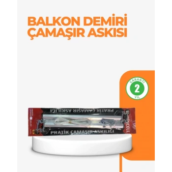 VipMarketim 25x60 cm Çamaşır Askılığı Kare Balkon Demiri İçin Dayanıklı Tasarım