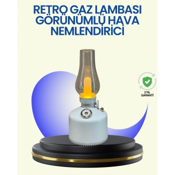 VipMarketim 280 ml Tanklı Retro Gaz Lambası Difüzör USB Şarjlı Hava Nemlendirici