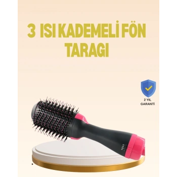VipMarketim 3 Isı Kademeli 1200W Saç Şekillendirme Fırçası.