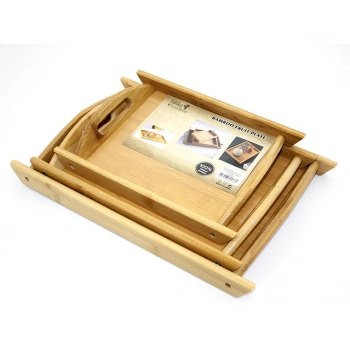 VipMarketim 3lü Bambu Tepsi Model 2