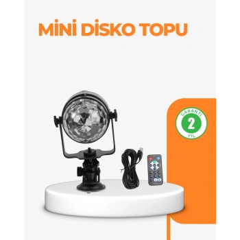 VipMarketim 3 Renk 7 Mod Döner Disko Topu Işık