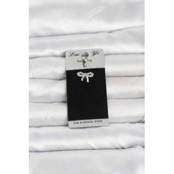 VipMarketim 316L Cerrahi Çelik Fiyonk Model Göbek Piercing 5886