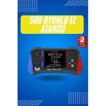 VipMarketim 3.5 İnç 500 Klasik Retro Oyun Yüklü Kollu Oyun Konsolu