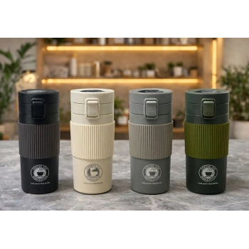 VipMarketim 350 ml Paslanmaz Çelik Dereceli Termos Mug Bardak