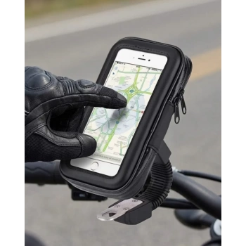 VipMarketim 360 Derece Döner Su Geçirmez Bisiklet Telefon Tutucu Gidon Montaj Standı