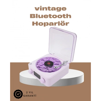 VipMarketim 360° Sesli Kablosuz Hoparlör – Retro Tasarım ve Projektör Işığı