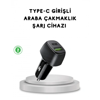 VipMarketim 38W Araç Şarj Cihazı Type-C PD USB Hızlı Şarj Çift Port