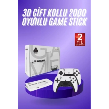 VipMarketim 3D 4K HD 2.4G Game Stick 4K Ultra Hd Oyun Konsolu Çift Kollu