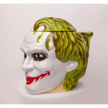 VipMarketim 3D Kapaklı Joker Tasarımlı Porselen Kupa Bardak
