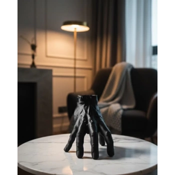 VipMarketim 3D Modern Siyah El Heykeli 27x22 cm Konsol ve Raf Üstü Dekor