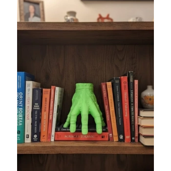 VipMarketim 3D Modern Yeşil El Heykeli 27x22 cm Raf ve Konsol Üstü Dekor