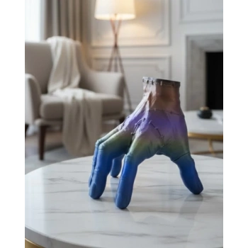 VipMarketim 3D Multicolor El Biblo 27x22 cm Sanatsal ve Dikkat Çekici Dekor