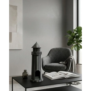 VipMarketim 3D Siyah Deniz Feneri Dekoratif Obje Modern Ev ve Ofis Aksesuarı