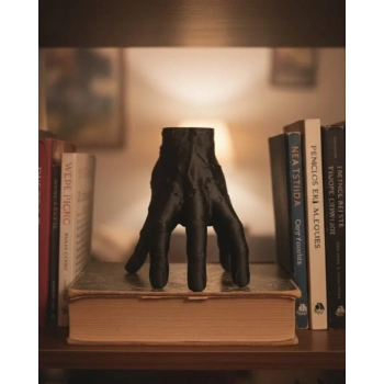 VipMarketim 3D Siyah El Tasarım Dekor 27x22 cm Büyük Boy Statement Obje