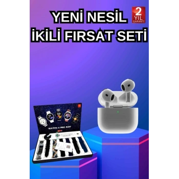 VipMarketim 3.Nesil TWS Bluetooth Kulaklık Bluetooth Bağlantılı Akıllı Saat Amoled Ekran Plastik Hasır Kordon