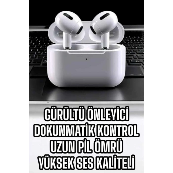 VipMarketim 3.Nesil TWS Bluetooth Kulaklık Mikrofonlu ANC Özelliği Dokunmatik Kontrol