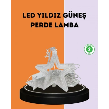 VipMarketim 3x3 Metre Yıldız Peri Led Perde Işık Romantik Dekorasyon