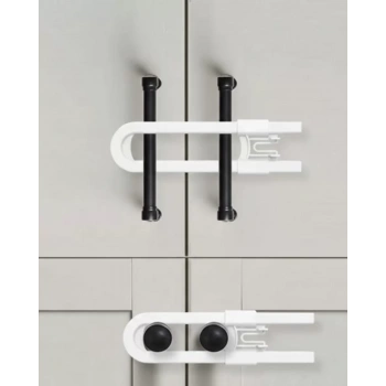 VipMarketim 4 Adet Dolap ve Kapak Emniyet Kilidi Evde Güvenli Kullanım İçin