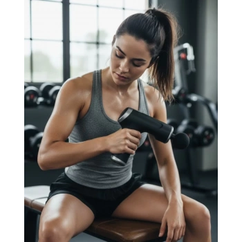 VipMarketim 4 Başlıklı Darbeli Şarjlı Masaj Aleti Tabancası Kablosuz