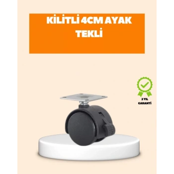 VipMarketim 4 cm Kilit Mekanizmalı Mobilya Ayağı Tekli