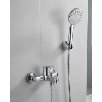 VipMarketim 4 Kademeli Krem Duş Seti El Duşu Başlığı Spiral Hortum ve Duvar Askısı