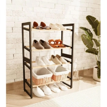 VipMarketim 4 Katlı Ahşap Ayakkabılık