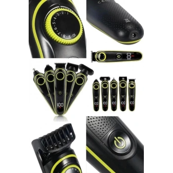 VipMarketim 5 Başlıklı Şarjlı Tıraş Makinesi Kablosuz Saç Sakal Burun Tıraşına Uygun