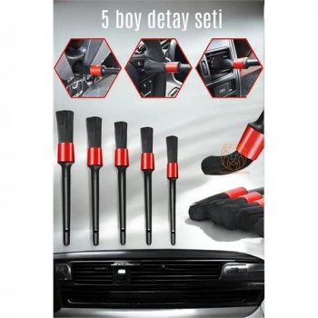 VipMarketim 5 Boy Araç Detay Temizlik Fırça Seti Slalom Design