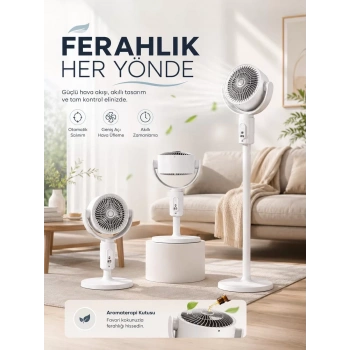 VipMarketim 5 Kademeli Hız Ayarıyla Güçlü Hava Akışlı Dikey Vantilatör