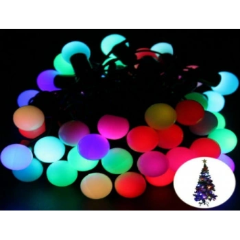 VipMarketim 5 Metre 28 Mini Top RGB Led Siyah Kablo