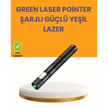 VipMarketim 5000mW Yeşil Lazer Pointer Profesyonel Uzun Menzilli